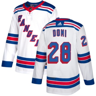 Men's Tie Domi New York Rangers Adidas Jersey - Authentic White
