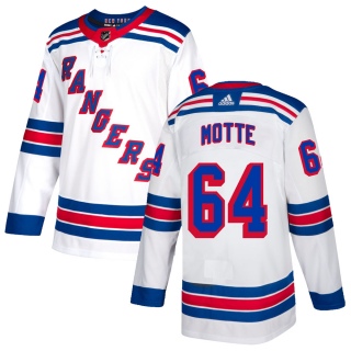 Men's Tyler Motte New York Rangers Adidas Jersey - Authentic White