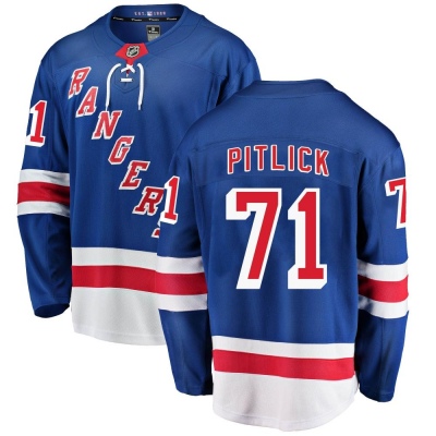 Men's Tyler Pitlick New York Rangers Fanatics Branded Home Jersey - Breakaway Blue