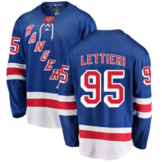 Men's Vinni Lettieri New York Rangers Fanatics Branded Home Jersey - Breakaway Blue