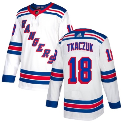 Men's Walt Tkaczuk New York Rangers Adidas Jersey - Authentic White