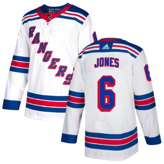 Men's Zac Jones New York Rangers Adidas Jersey - Authentic White