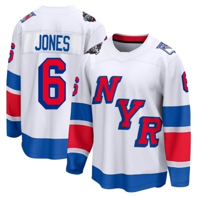 Men's Zac Jones New York Rangers Fanatics Branded 2024 Stadium Series Jersey - Breakaway White