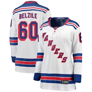 Women's Alex Belzile New York Rangers Fanatics Branded Away Jersey - Breakaway White