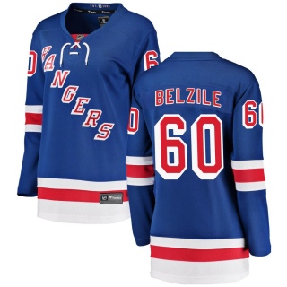 Women's Alex Belzile New York Rangers Fanatics Branded Home Jersey - Breakaway Blue