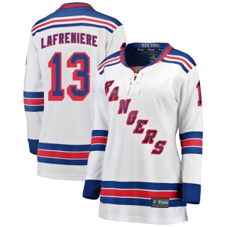 Women's Alexis Lafreniere New York Rangers Fanatics Branded Away Jersey - Breakaway White