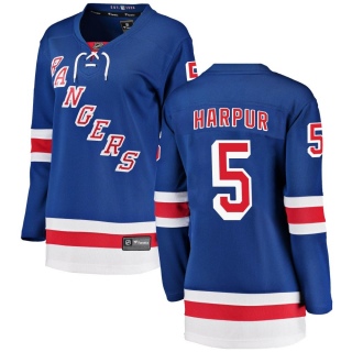 Women's Ben Harpur New York Rangers Fanatics Branded Home Jersey - Breakaway Blue