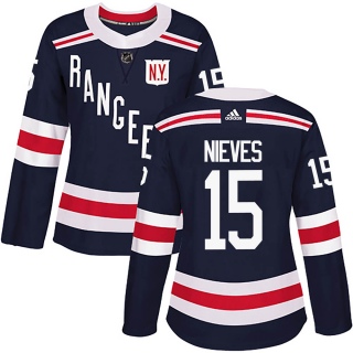 Women's Boo Nieves New York Rangers Adidas 2018 Winter Classic Home Jersey - Authentic Navy Blue