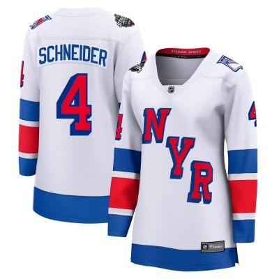 Women's Braden Schneider New York Rangers Fanatics Branded 2024 Stadium Series Jersey - Breakaway White
