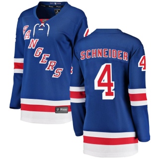 Women's Braden Schneider New York Rangers Fanatics Branded Home Jersey - Breakaway Blue