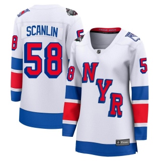 Women's Brandon Scanlin New York Rangers Fanatics Branded 2024 Stadium Series Jersey - Breakaway White