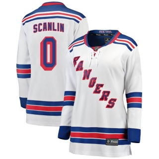 Women's Brandon Scanlin New York Rangers Fanatics Branded Away Jersey - Breakaway White