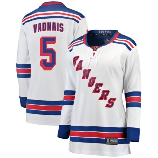 Women's Carol Vadnais New York Rangers Fanatics Branded Away Jersey - Breakaway White