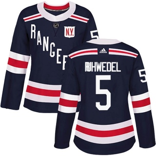 Women's Chad Ruhwedel New York Rangers Adidas 2018 Winter Classic Home Jersey - Authentic Navy Blue