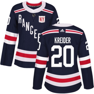 Women's Chris Kreider New York Rangers Adidas 2018 Winter Classic Jersey - Authentic Navy Blue