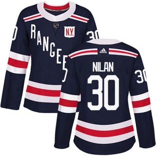 Women's Chris Nilan New York Rangers Adidas 2018 Winter Classic Home Jersey - Authentic Navy Blue