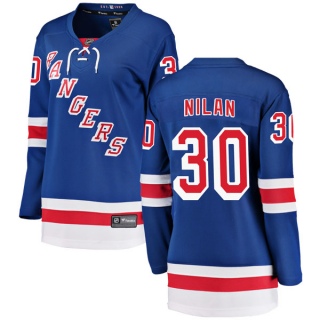 Women's Chris Nilan New York Rangers Fanatics Branded Home Jersey - Breakaway Blue