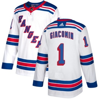 Women's Eddie Giacomin New York Rangers Adidas Away Jersey - Authentic White