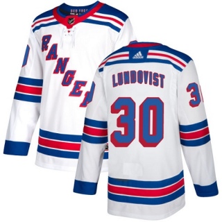 Women's Henrik Lundqvist New York Rangers Adidas Away Jersey - Authentic White