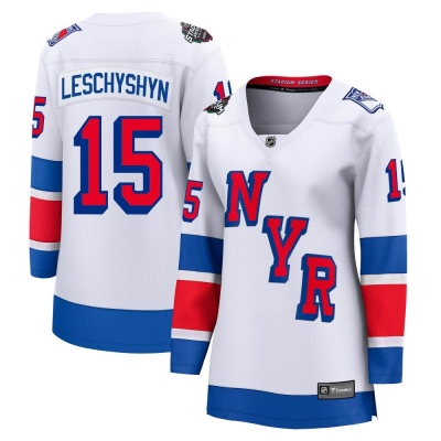Women's Jake Leschyshyn New York Rangers Fanatics Branded 2024 Stadium Series Jersey - Breakaway White