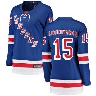 Women's Jake Leschyshyn New York Rangers Fanatics Branded Home Jersey - Breakaway Blue