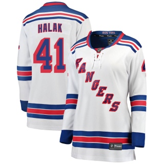 Women's Jaroslav Halak New York Rangers Fanatics Branded Away Jersey - Breakaway White