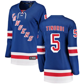 Women's Jarred Tinordi New York Rangers Fanatics Branded Home Jersey - Breakaway Blue