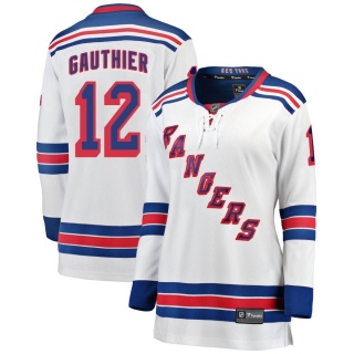 Women's Julien Gauthier New York Rangers Fanatics Branded Away Jersey - Breakaway White