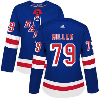 Women's K'Andre Miller New York Rangers Adidas Home Jersey - Authentic Royal Blue