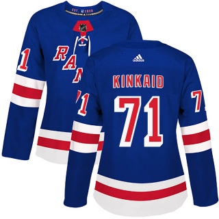 Women's Keith Kinkaid New York Rangers Adidas Home Jersey - Authentic Royal Blue