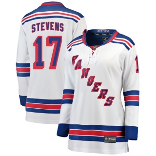 Women's Kevin Stevens New York Rangers Fanatics Branded Away Jersey - Breakaway White