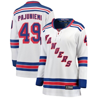 Women's Lauri Pajuniemi New York Rangers Fanatics Branded Away Jersey - Breakaway White