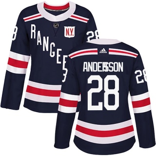 Women's Lias Andersson New York Rangers Adidas 2018 Winter Classic Home Jersey - Authentic Navy Blue