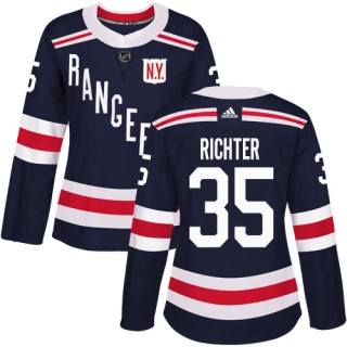 Women's Mike Richter New York Rangers Adidas 2018 Winter Classic Jersey - Authentic Navy Blue