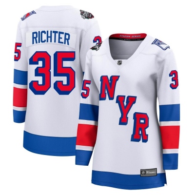 Women's Mike Richter New York Rangers Fanatics Branded 2024 Stadium Series Jersey - Breakaway White