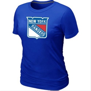 Women's New York Rangers Big & Tall Logo T-Shirt - - Blue