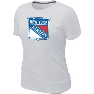 Women's New York Rangers Big & Tall Logo T-Shirt - - White