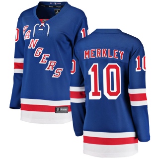 Women's Nick Merkley New York Rangers Fanatics Branded Home Jersey - Breakaway Blue