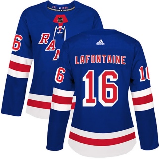 Women's Pat Lafontaine New York Rangers Adidas Home Jersey - Authentic Royal Blue