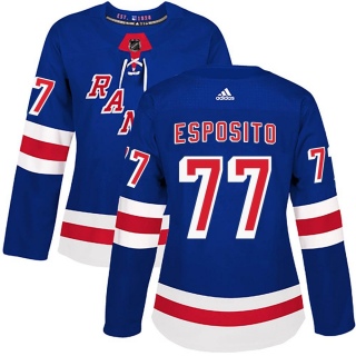 Women's Phil Esposito New York Rangers Adidas Home Jersey - Authentic Royal Blue