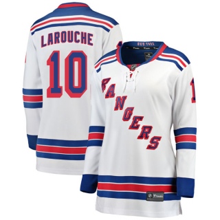 Women's Pierre Larouche New York Rangers Fanatics Branded Away Jersey - Breakaway White