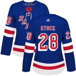 Women's P.j. Stock New York Rangers Adidas Home Jersey - Authentic Royal Blue