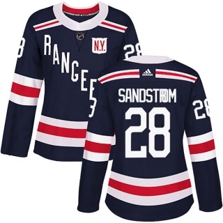Women's Tomas Sandstrom New York Rangers Adidas 2018 Winter Classic Home Jersey - Authentic Navy Blue