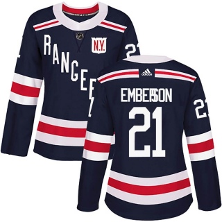 Women's Ty Emberson New York Rangers Adidas 2018 Winter Classic Home Jersey - Authentic Navy Blue