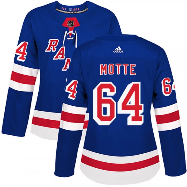 Women's Tyler Motte New York Rangers Adidas Home Jersey - Authentic Royal Blue