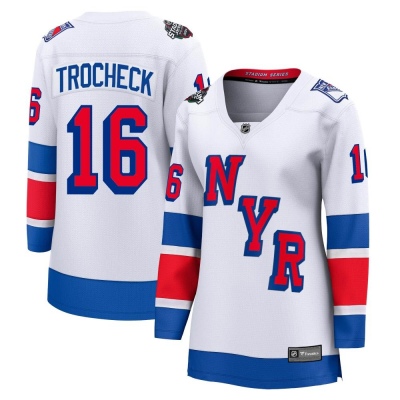 Women's Vincent Trocheck New York Rangers Fanatics Branded 2024 Stadium Series Jersey - Breakaway White
