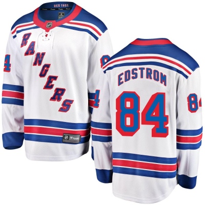 Youth Adam Edstrom New York Rangers Fanatics Branded Away Jersey - Breakaway White