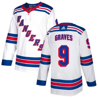 Youth Adam Graves New York Rangers Adidas Jersey - Authentic White