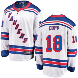 Youth Andrew Copp New York Rangers Fanatics Branded Away Jersey - Breakaway White