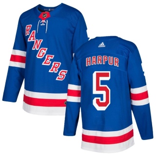 Youth Ben Harpur New York Rangers Adidas Home Jersey - Authentic Royal Blue